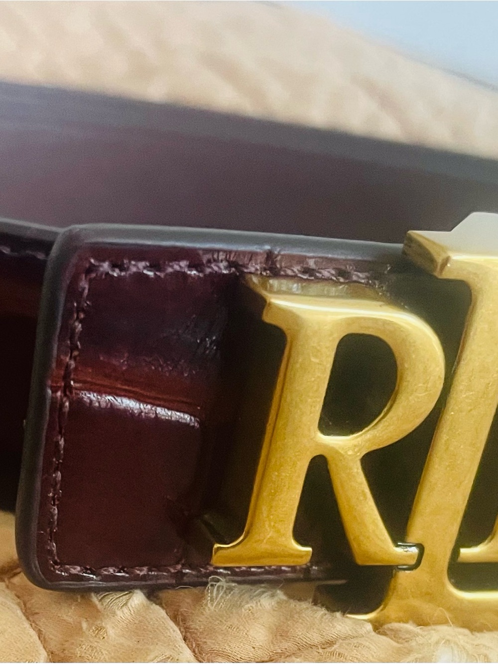 Ralph Lauren Women's crocodile reversible Leather Belt XL
New